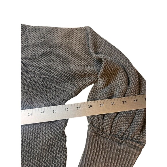We The Free Sweater Grey Knit Women's Sz L Free People Long Sleeve Oversized - Picture 4 of 6